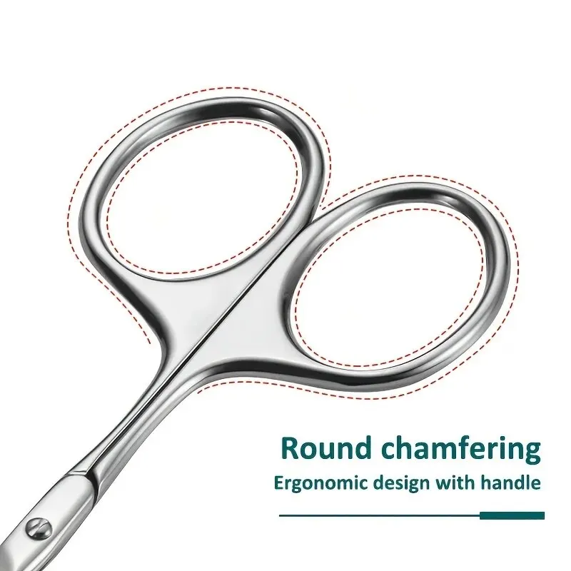 Zakrzywione ostrze nożyczki do brwi profesjonalny precyzyjny trymer do brwi ze stali nierdzewnej do rzęs narzędzie do usuwania włosów do włosów w nosie nożyczek