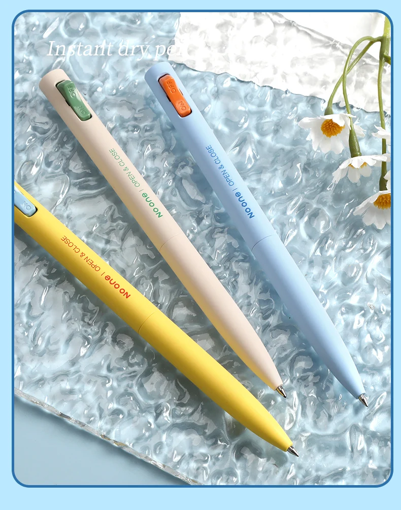M&G K6701 Gel Pen Side Pressure Switch Double Bead Bullet Head 0.5mm Black Low Center of Gravity Speed Drying Writing Stationery