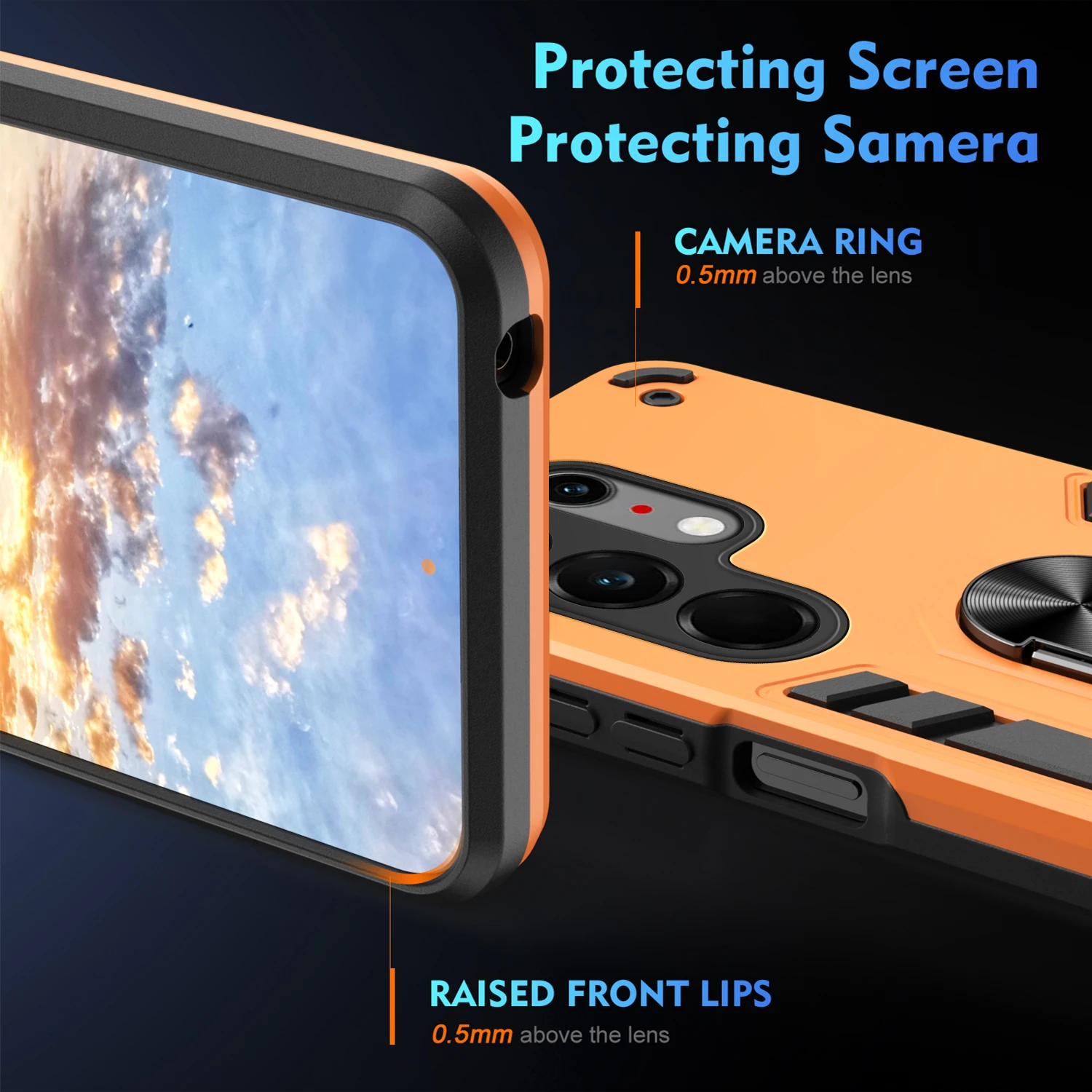 Car Mount Magnetic TPU+PC Hybrid Armor Phone Case For Tecno Camon 50 Pro Ultra Spark 50 Go3 Pova Curve 2 With Bracket Back Cover view 4