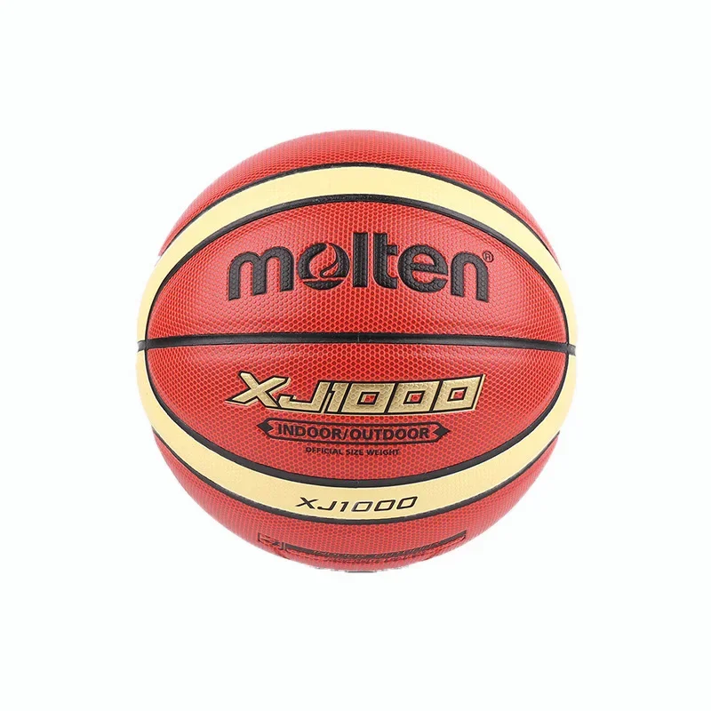 

Molten PU ball Leather Basketball Ball for Men and Women Outdoor and Indoor Match Training, Official XJ1000 basketball Size 5 6