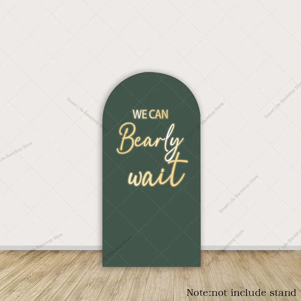 Oso de peluche para Baby Shower, oso de peluche que podemos esperar Oh Baby, globo de aire caliente, cubierta de fondo para arco de fiesta de cumpleaños