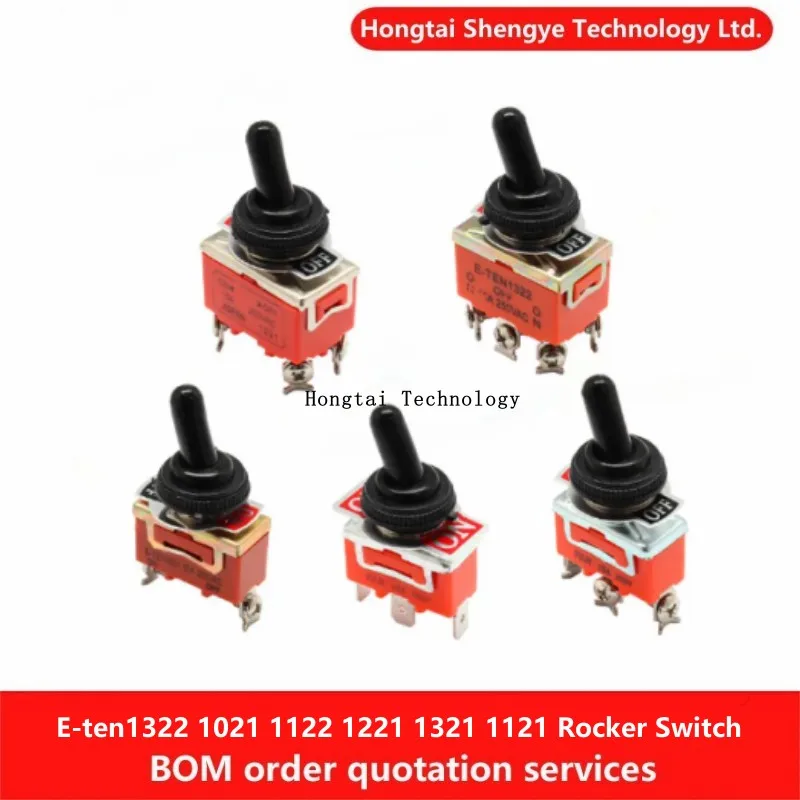 New Original E-TEN1322 1021 1122 1221 1321 1121 Rocker Switch Toggle Switch 15A 250V Opening 12MM