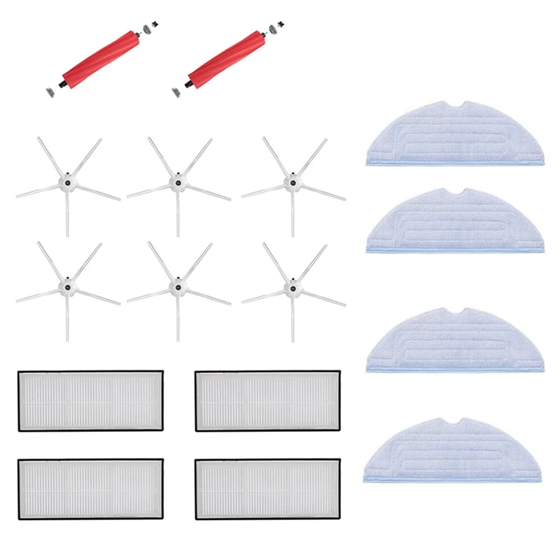 1 set für xiaomi stein s7 t7s t7plus abnehmbare haupt bürste mop kanten bürsten filter roboter kehr teile