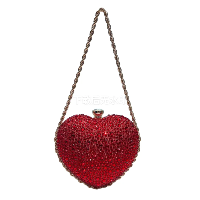 

Luxe Love Diamond Clutch - Fashionable Chain-Strap Party Bag with Diamond Details Luxury Evening Purse For Women Bags For Women