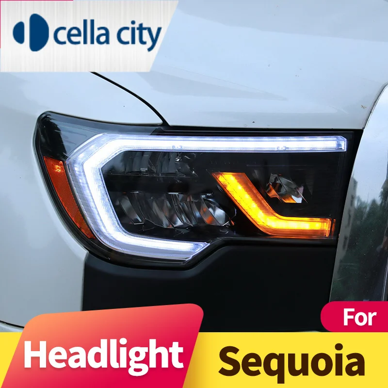 

Headlight Assembly for Toyota Sequoia 2008-2018 Headlights Sequential Turn Signal 2007-2013 Tundra Full LED Light Source