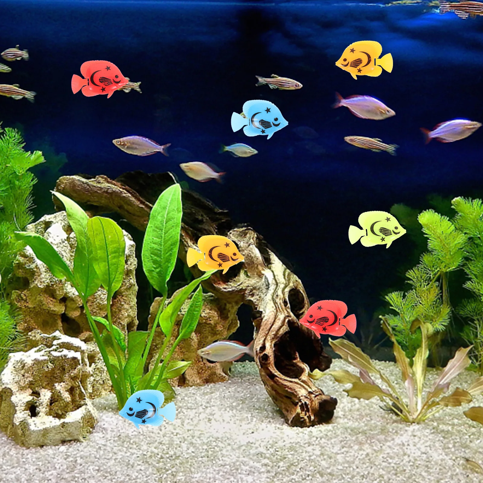 

25pcs Aquarium Decorationcreative Tank Ornament Plastic Fish Artificial Fish Decor For Tank Landscape Premium Safe Durable