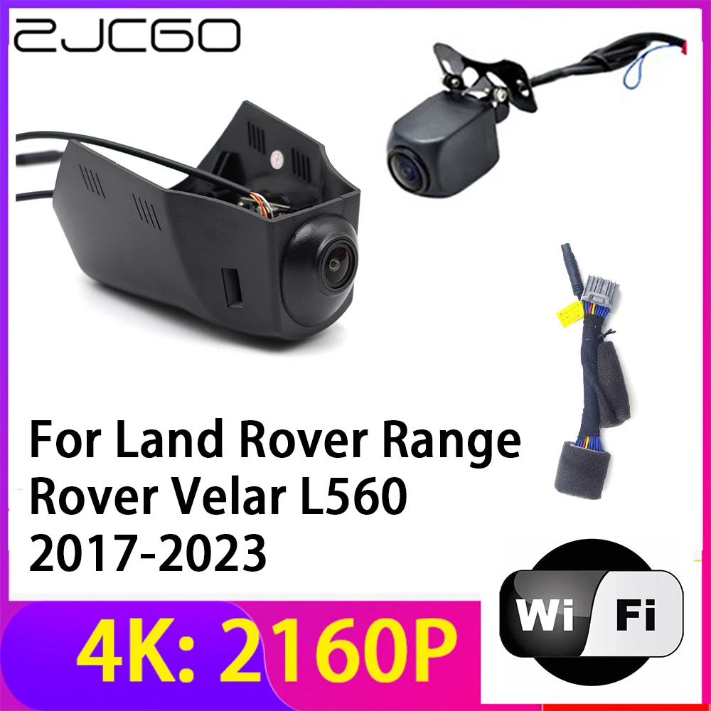 

ZJCGO 4K 2160P Dash Cam Car DVR Camera 2 Lens Recorder Wifi Night Vision for Land Rover Range Rover Velar L560 2017~2023