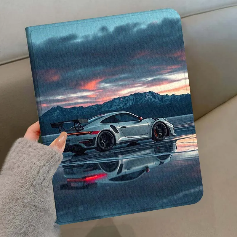 Capa de Tablet Prata Esportiva com Suporte para Caneta para Samsung Galaxy Tab S11 S10 S9 S8 S7 S6 A9 A8 A11 Lite FE Plus