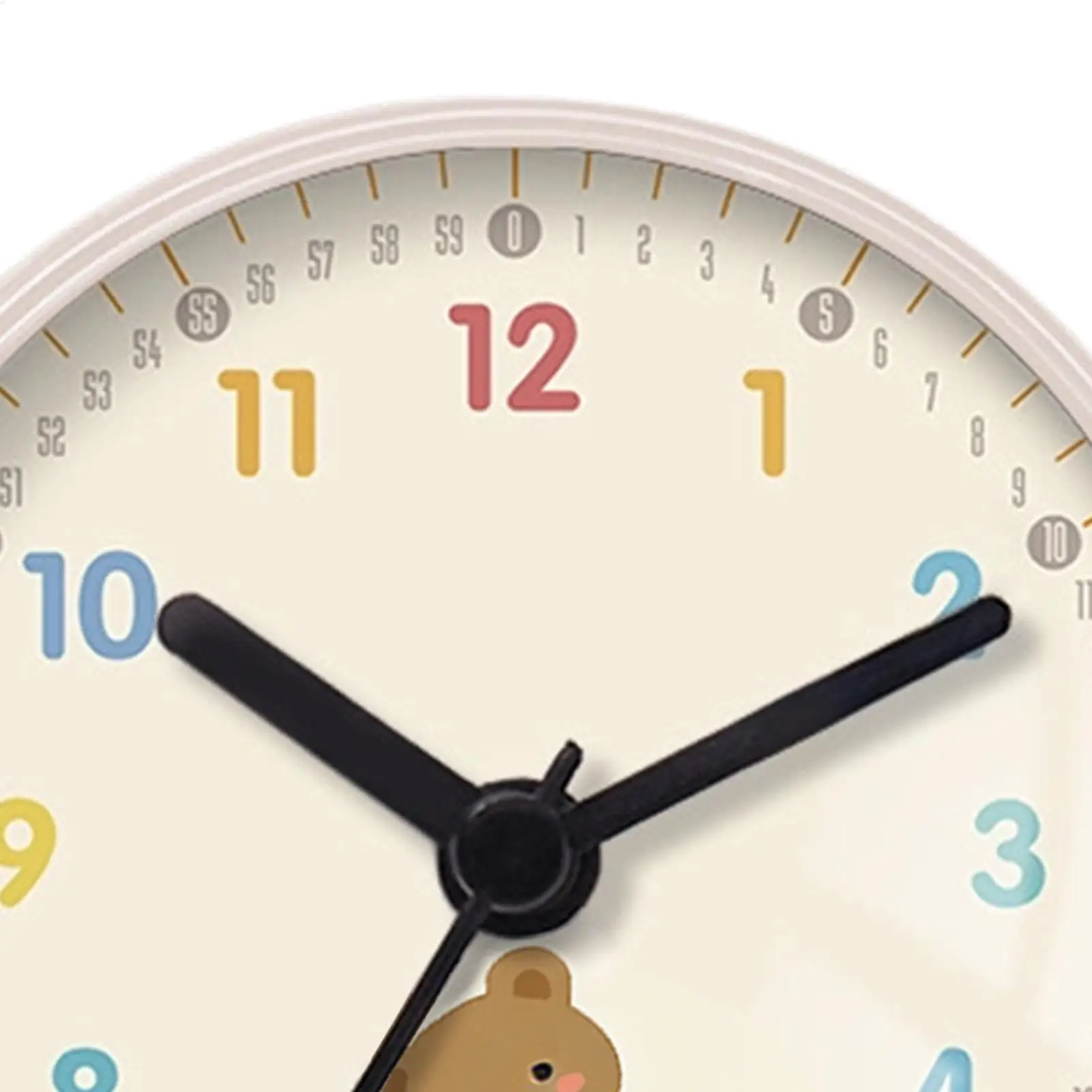 Waterproof round shower clock cute bear bathroom clock Suction Cup Anti-Fog Shower Wall Clock Bathroom Round Quiet Wall Decor