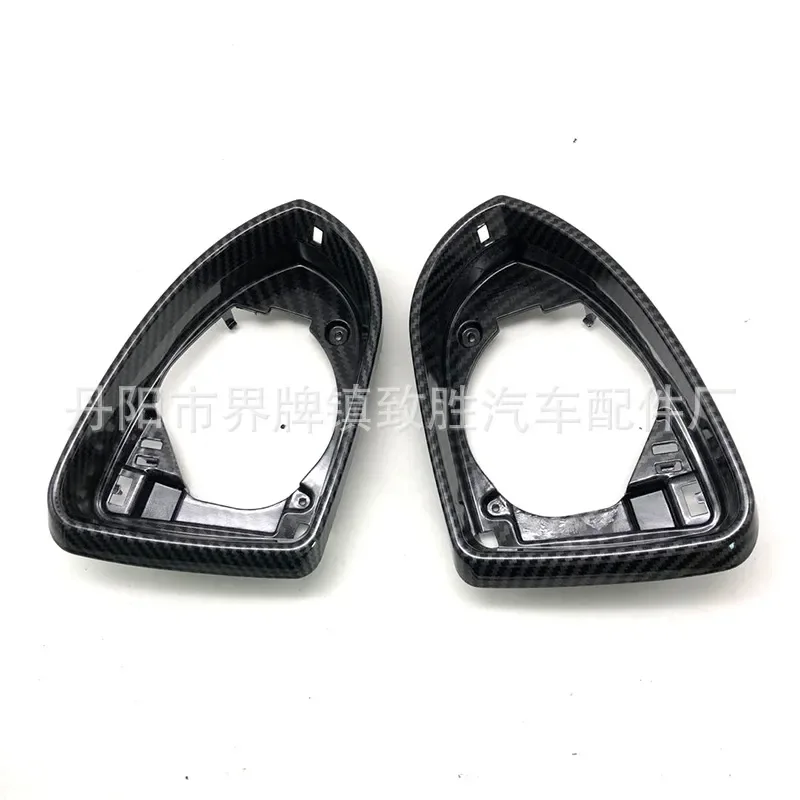 For VW Golf 7 MK7 Carbon Fiber Rearview Mirror Cover Frame Water Transfer Print Trim Accessories 2013-2019