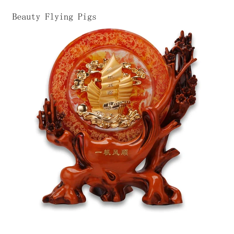 Creative resin Chinese style lucky character decoration,living room,wine cabinet,home decoration,handicrafts,housewarming gifts