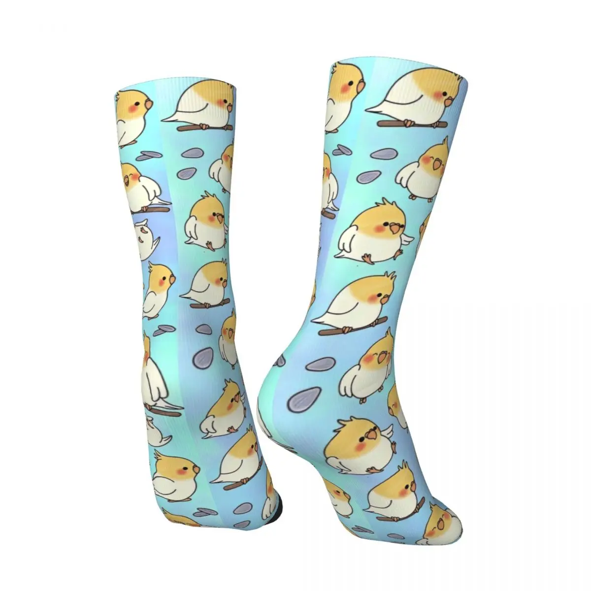 Too Many Birds Cartoon Cockatoo (2) Socks Autumn Stockings Fashion Adults Men Quality Socks Graphic Cycling Anti Slip Socks