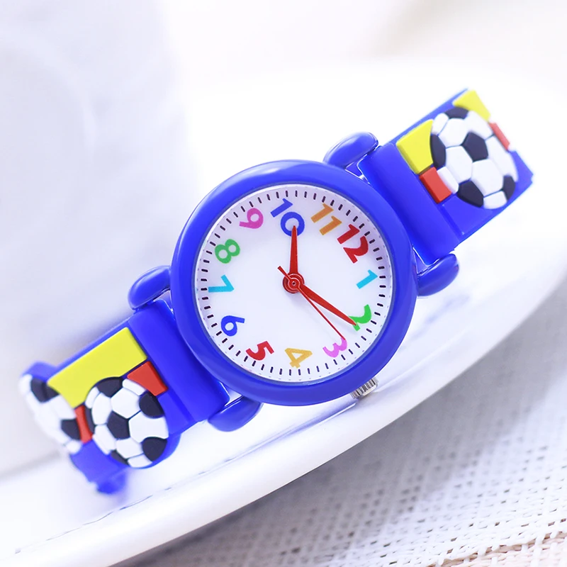 little boys children's football soccer soft strap wristwatches colorful digital quartz sports watches for kids birthday gifts