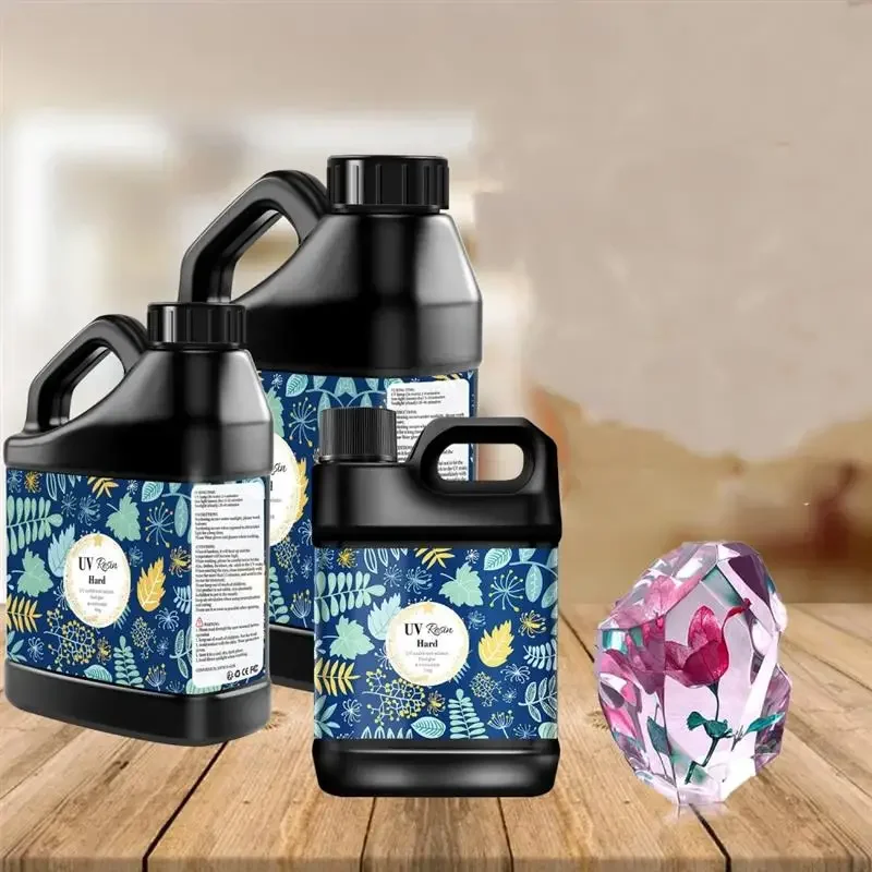 

UV Resin Crystal Clear Large UV Cure Epoxy Resin Hard Kit Premixed Resina UV Transparent Solar Activated Glue For Jewelry