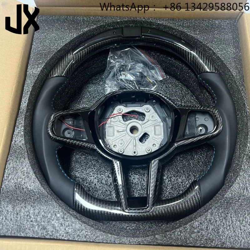 For BMW M2 M3 M4 G80 G82 G87 Leather Steering Wheel 24 CS Sports-Style LED Carbon Fiber Car Accessories Luxury for 2 Series X3