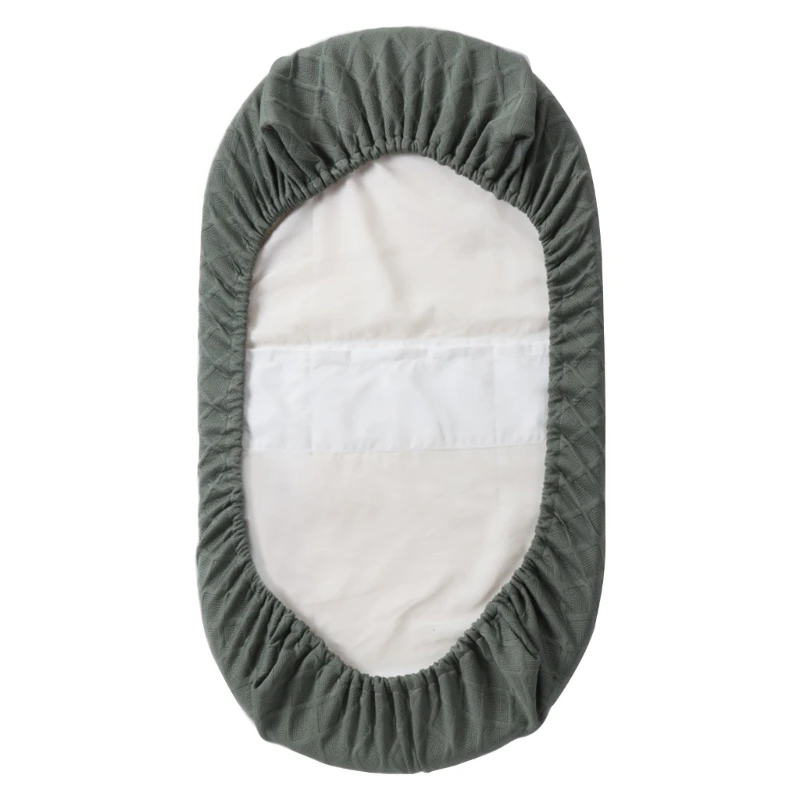 Baby Fitted Sheet Case Sleeve Protector for Rectangle Oval Mattresses N84E