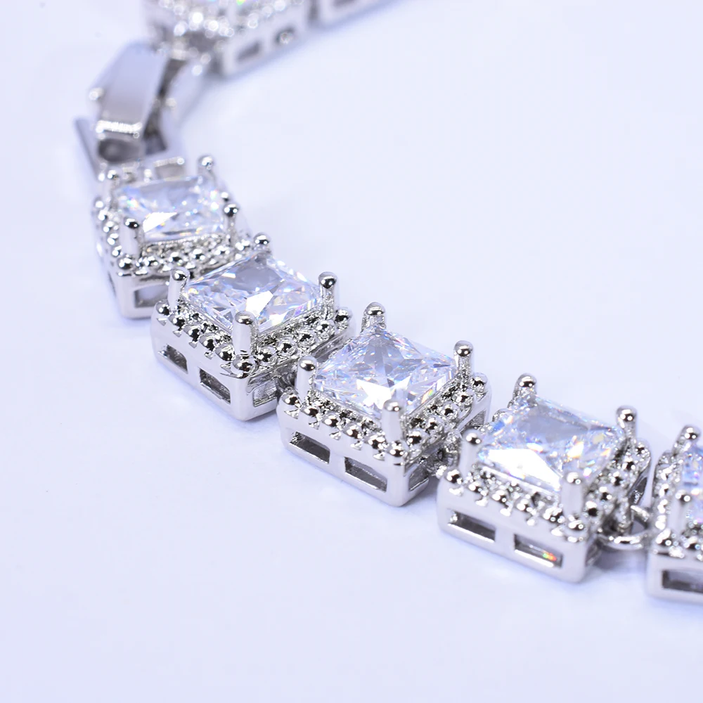Elegant Women\'s Hand Bracelets Cubic Zirconia Zircon Stones Bracelet for Bride Ladies Teachers Jewelry Accessories