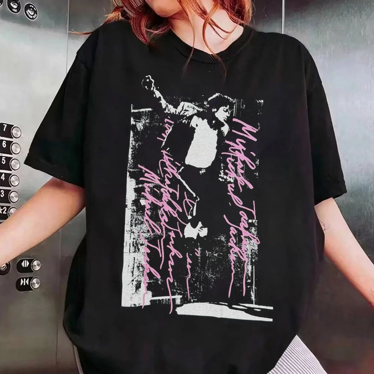 Michael Jackson Modern Redesign T-shirt Men and Women Summer Cotton Y2K Clothing Fashion Round Neck Short Sleeved Tee Fan Gifts