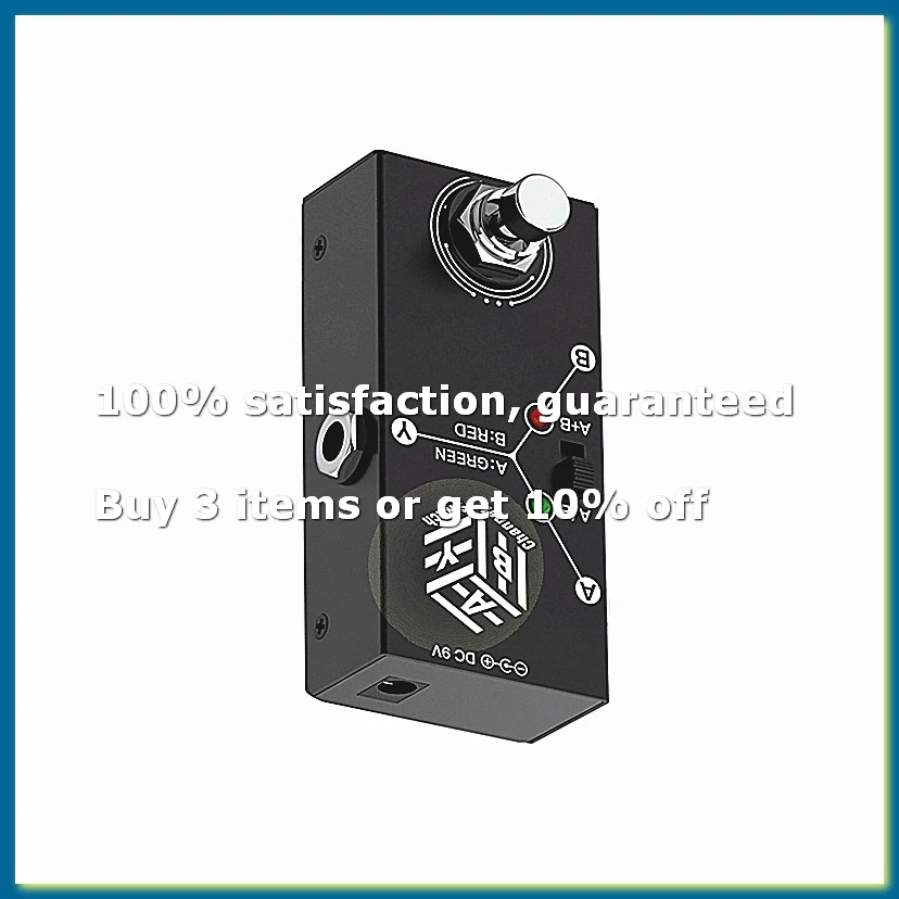 ABY Switch Guitar Pedal - Mini Selector Metal Casing Anti-Slip Compact Design for Efficient Signal Transmission-A82Z