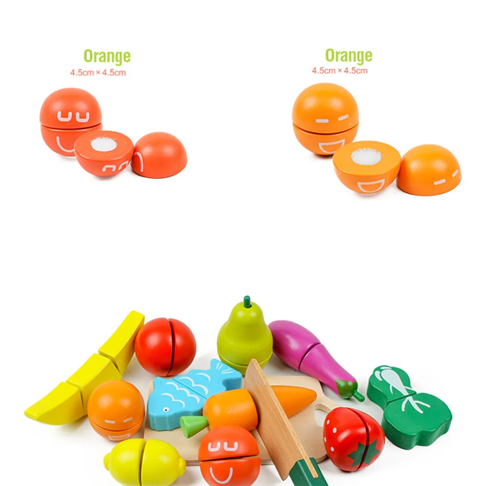 1 セットカットフルーツ木製キッチン教育シミュレーションボードゲーム子供の手と目の調整創造性想像力の発達