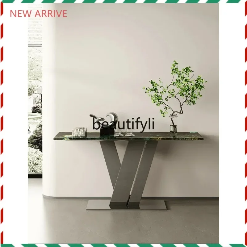 New arrive  Italian light luxury natural luxury stone blue jadeite marble endscape cabinet