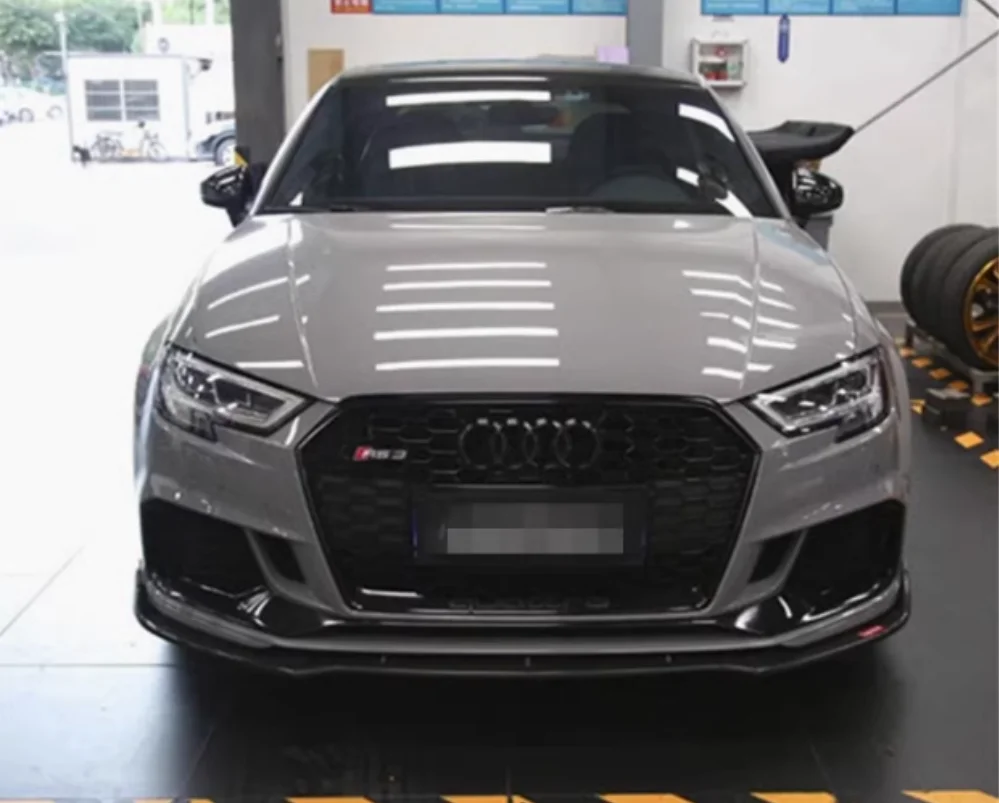 For Audi A3 modified RS3 front bar carbon fiber blade front lip S3/RS3 carbon fiber front shovel front lip chin