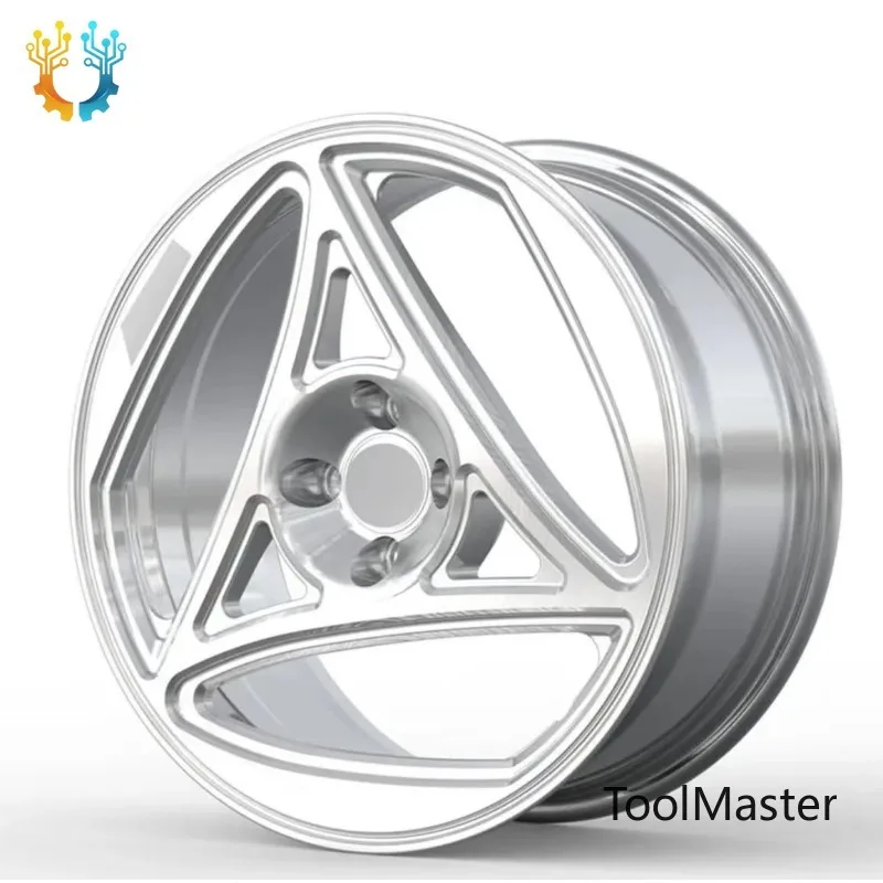 【2026】Brushed Silver Monoblock Forged Wheels 5x112 5x114.3 17 18 19 Inch 3-spokes Custom 6061-t6 Aluminum Alloy Passenger Car Wh