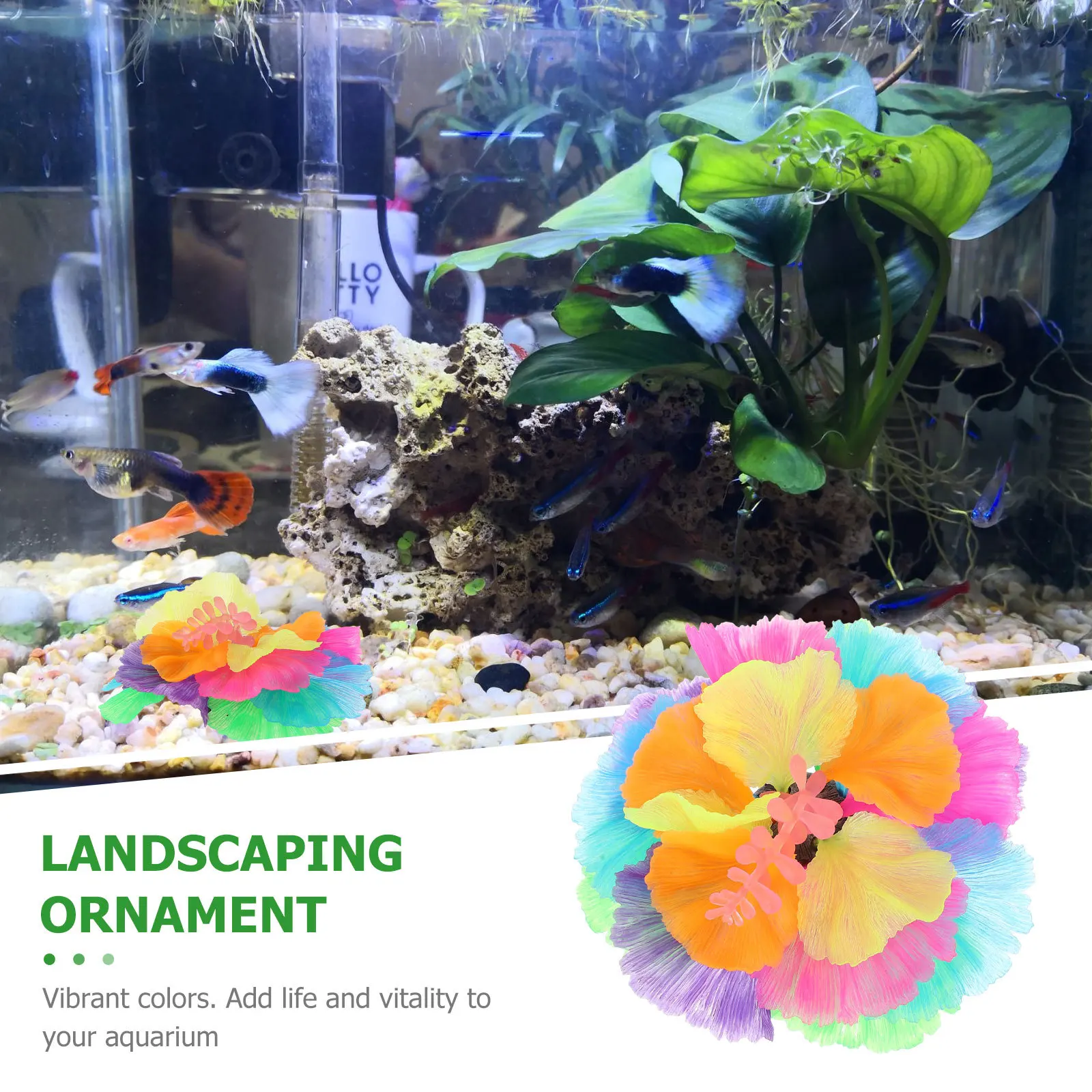 

1Pcs Lifelike Water Plant Aquarium Silicone Ornament Fish Tank Decoration Artificial Aquatic Plant for Home Aquarium Landscaping