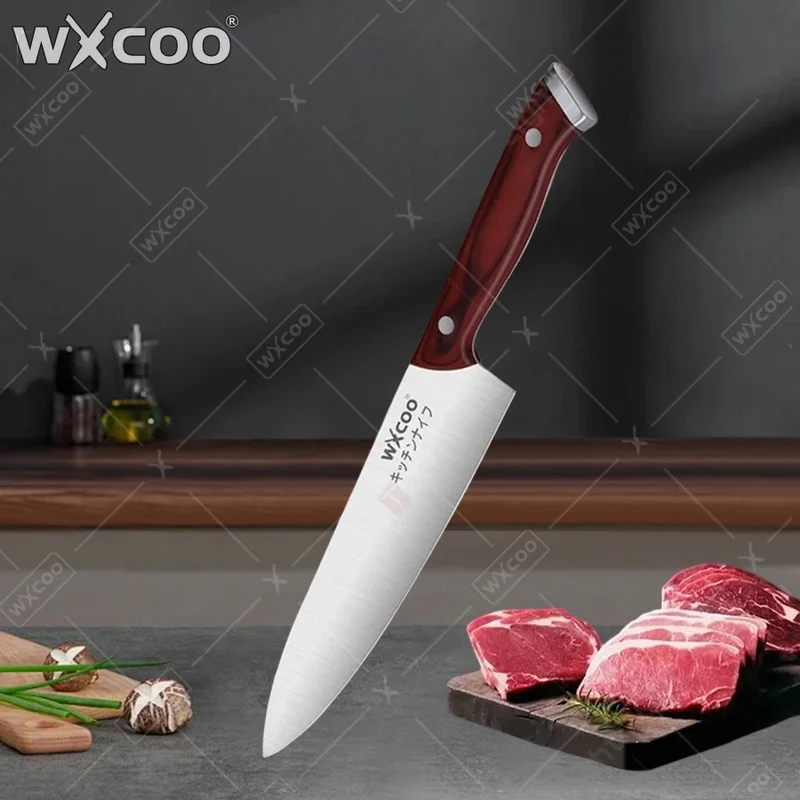 WXCOO 1 3-teiliges Küchenmesser-Set Professionelles Kochmesser aus Edelstahl Mehrzweck-Messer für Obst, Fleisch und Fisch mit Ergonomischem Griff
