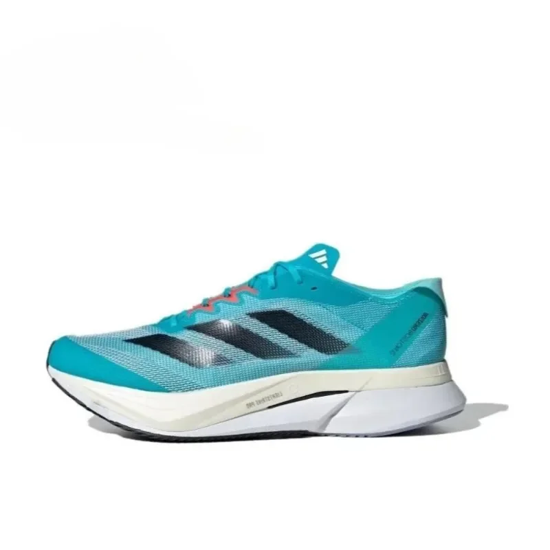 Adidas Adizero Boston 12 Lucid Cyan H03612 Hard-Wearing Breathable and Casual Comfortable