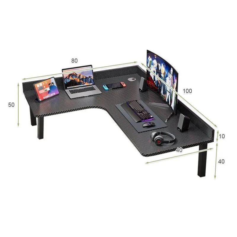 Dormitory Corner Computer Desk Multifunctional Bed Study Table Lazy Gaming Desk for Bunk Bed Student Bedroom