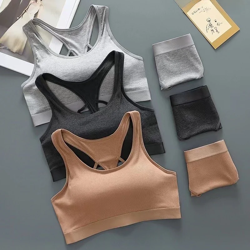 Sports Yoga set New underwire comfort back underwear for breathable tank tops