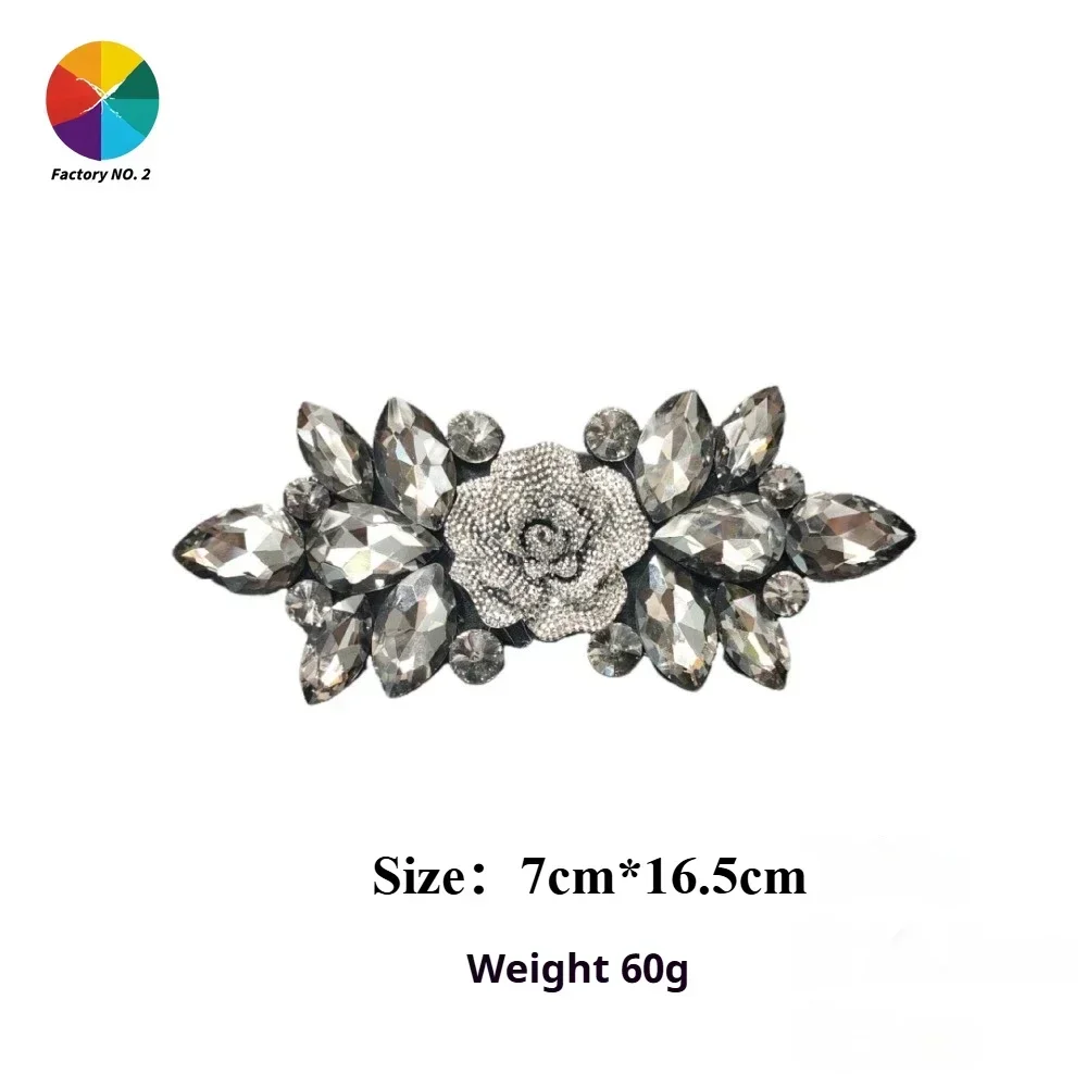 Bow Square Diamond Trendy Brand Heavy Industry Chain Self-sewing Cloth Sticker Split Skirt Pants Armband Embroidery Sticker