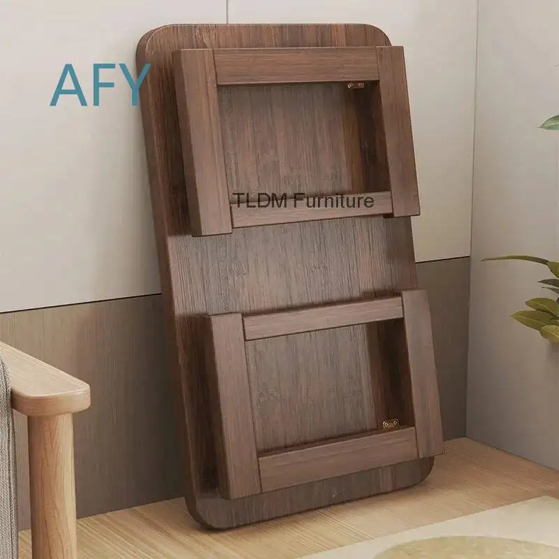 Folding End Table for Living Room Bedroom Balcony Window Small Coffee Table Low Side Table Simple Multifunction Furniture