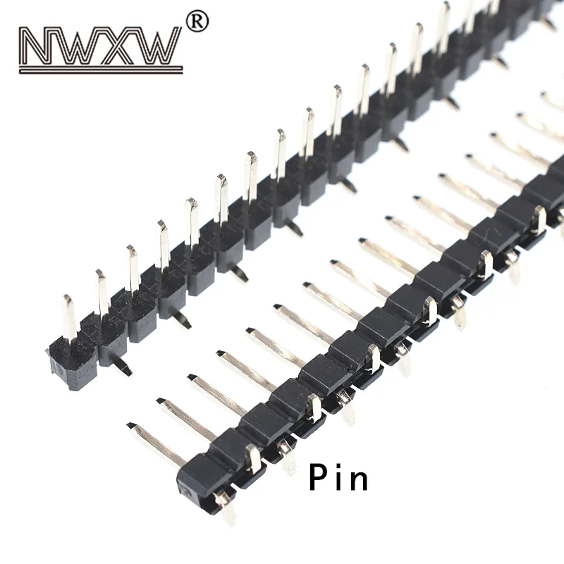 10pcs 2.54MM 1 * 40P SMD vertical dislocation single row pin header/female header upper left and lower right