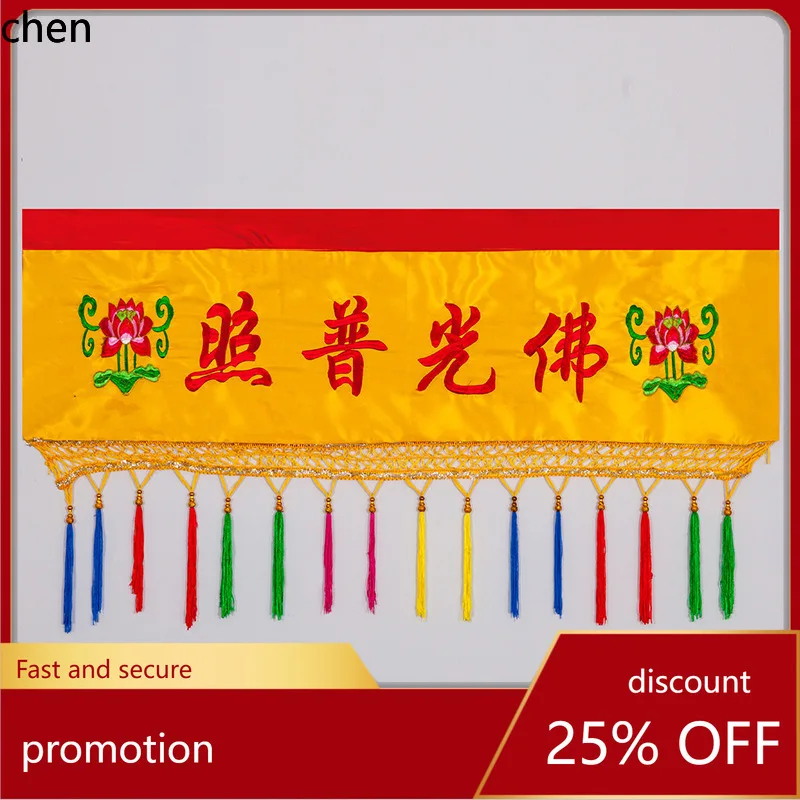 

Cz buddhist supplies 1- 6m banner buddha light illuminates banner buddhist hall embroidery decoration
