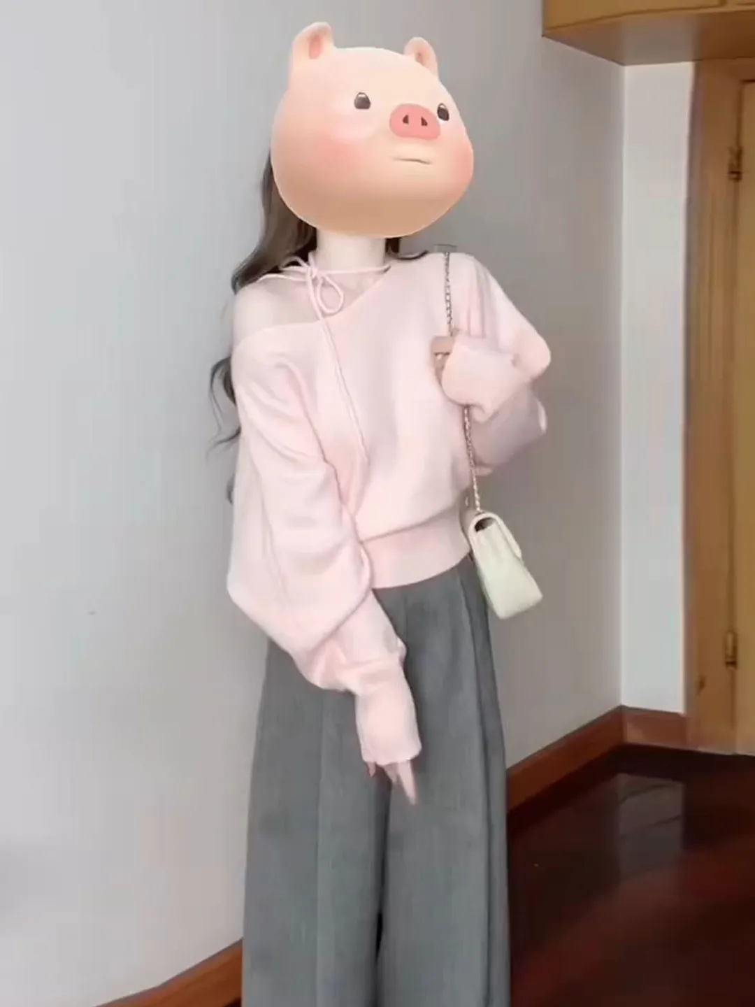 

Розовый вязаный свитер с запахом, женский осенний уникальный красивый ленивый свитер с разрезом на талии и длинным светом, мягкий топ