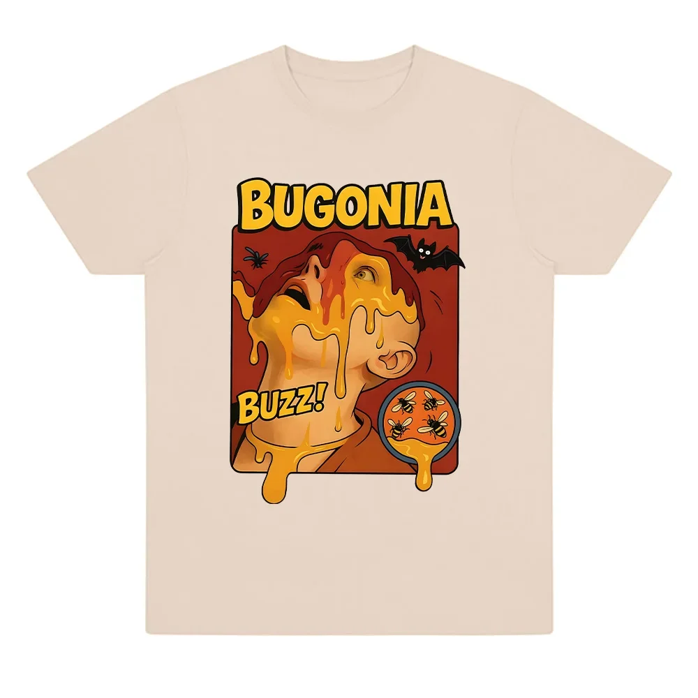 Bugonia فيلم الجرافيك تي شيرت الرجعية الرعب الفن الملابس الجمالية النساء الرجال القطن تيز مانغا نمط موضة تي شيرت Harajuku