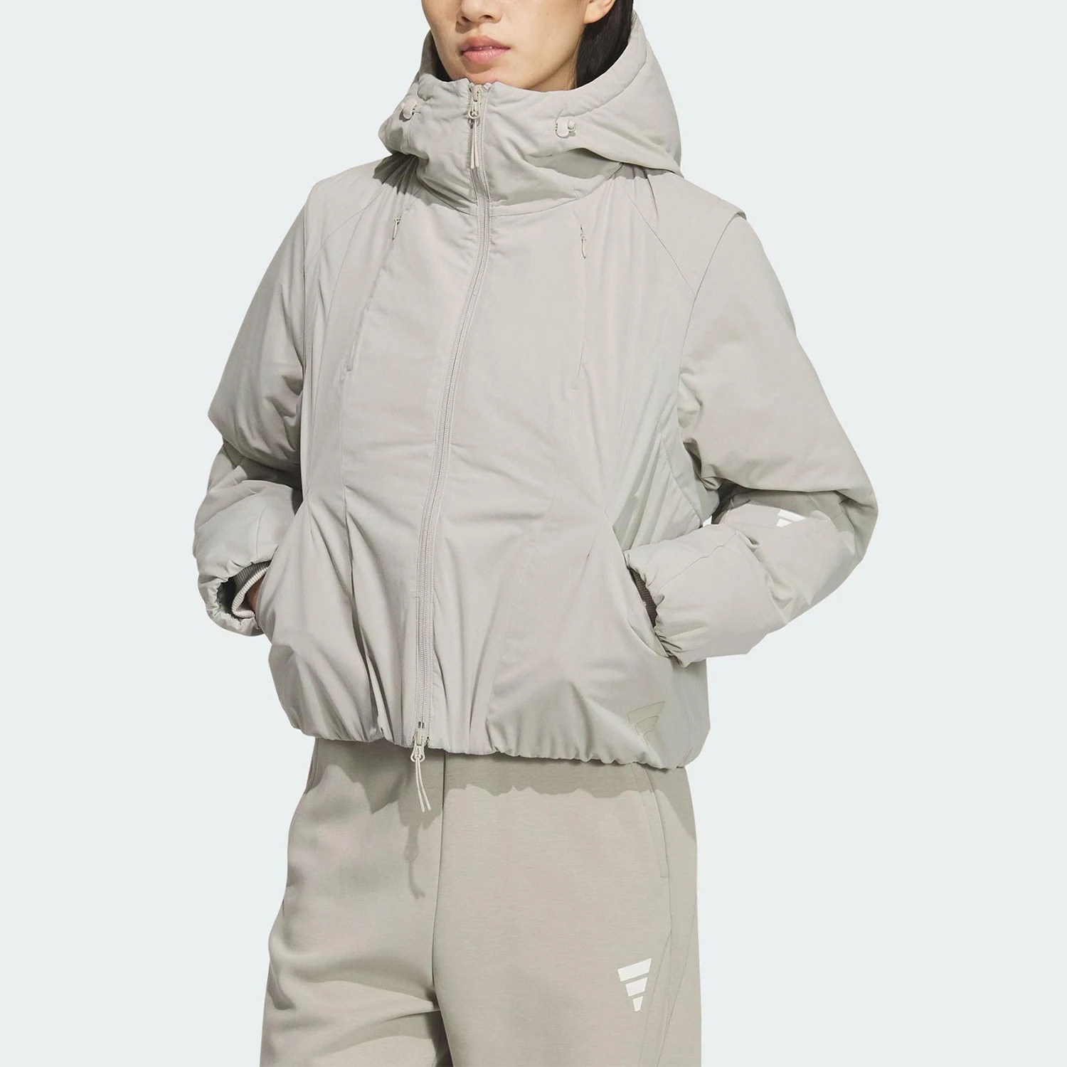 Adidas genuine winter women's warm sports classic hooded cotton jacket KS0073