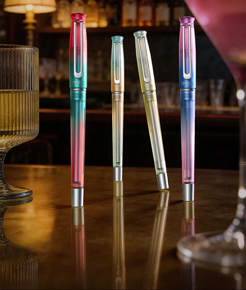 TANOOCI Gradient Color Cocktail Series Gelstift mit magnetischem Verschluss, 0,5 mm schnelltrocknende Tinte, elegantes Schreibgerät für Journaling. – Detail 6