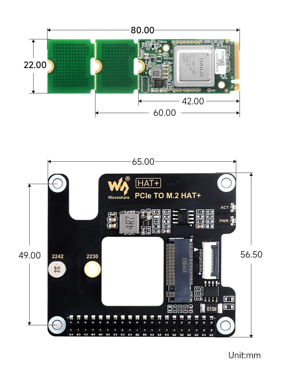 Hailo-8 Acce A,Hailo-8 M.2 AI Accelerator Module, Based On The 26TOPS Hailo-8 AI Processor, Supports Linux/Windows Systems