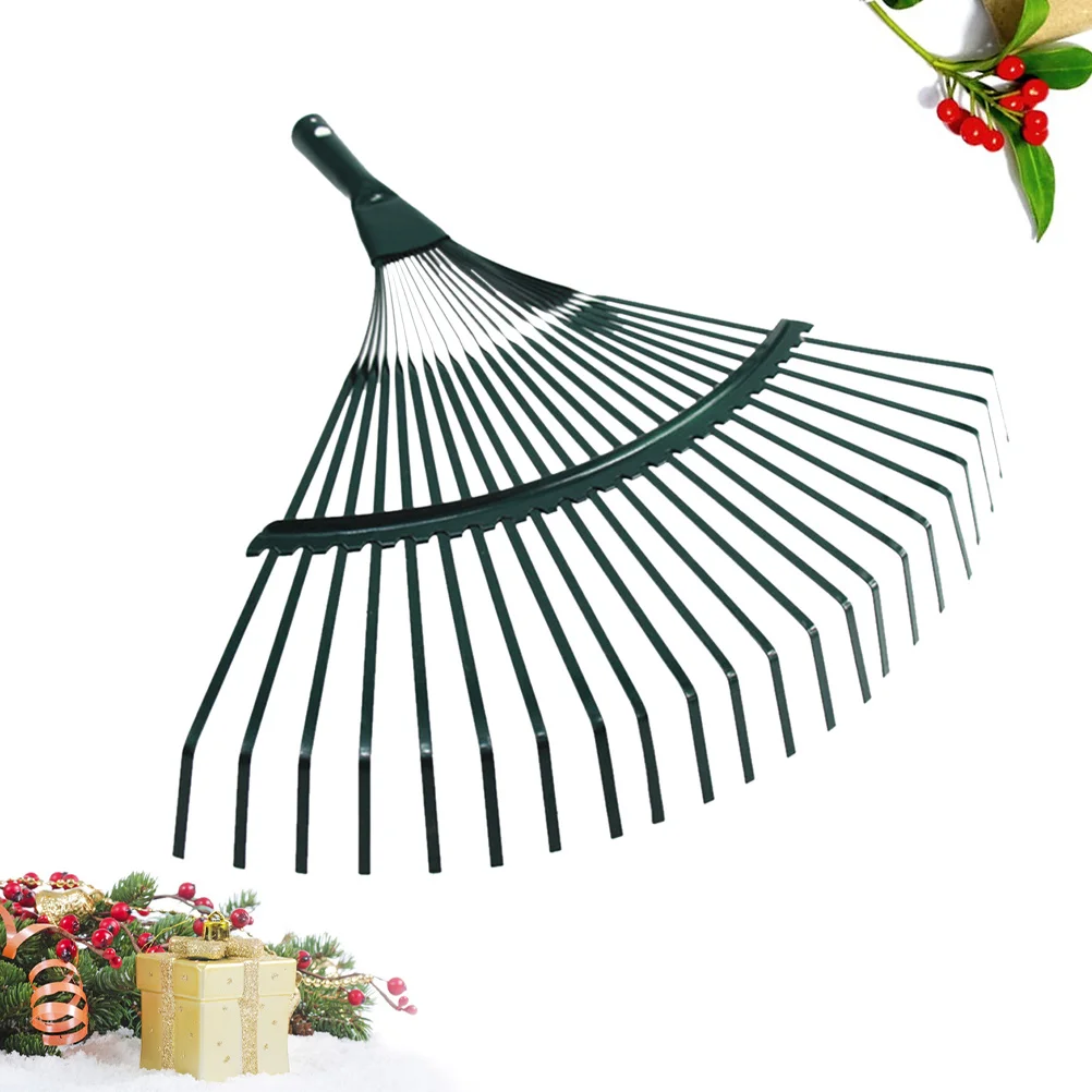 

22 Teeth Yard Rake Premium Garden Leaf Cleaner for Outdoor Lawn Farm Garden Debris Removal Tool Leaf Rake for Yard