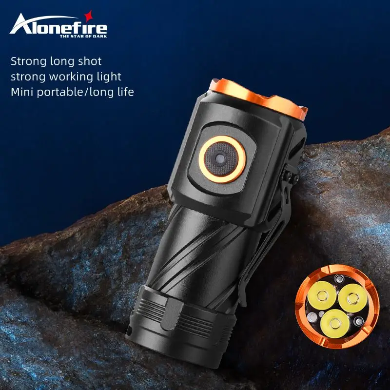 Ultra Bright LED Flashlight USB Rechargeable Waterproof 5 lighting mode Multi-function Strong Light Flashlight Camping Torch X56