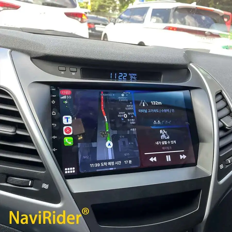 CarPlay أندرويد 14 AI صوت راديو السيارة 8GB + 128GB نظام تحديد المواقع والملاحة لشركة هيونداي إلنترا أفانتي I35 2011-2016 مشغل فيديو الوسائط المتعددة