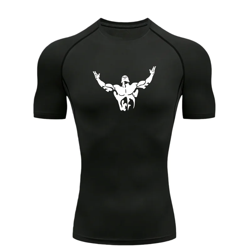 Bodybuilder Man 2026 Men's Sports T-shirt Training Compression Workout T-Shirt Athletic Tees Short Sleeve Men's Fitness T-Shirt