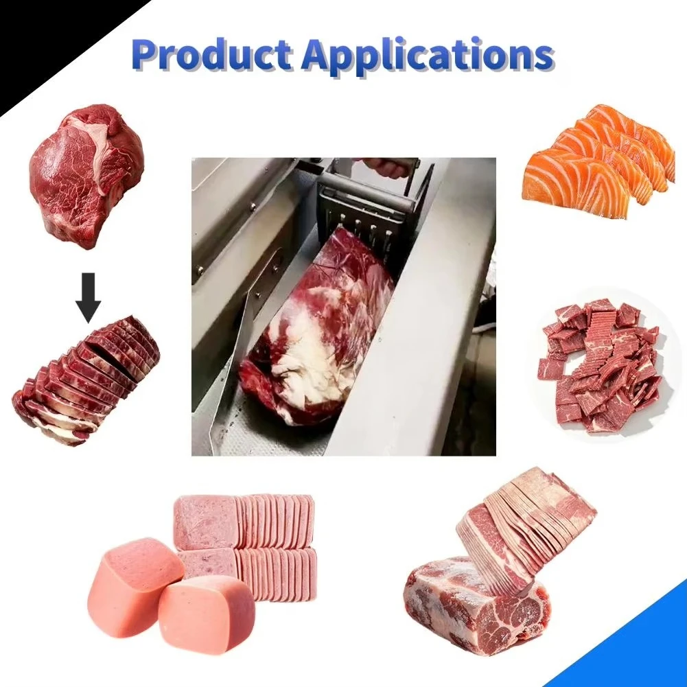 Automatic Meat Slicing Machine Stainless Steel Beef Pork Slicer for Food Plant