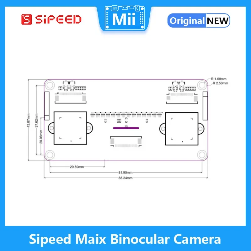 Câmera binocular Sipeed Maix com pixels duplos OV2640 de 2 MP