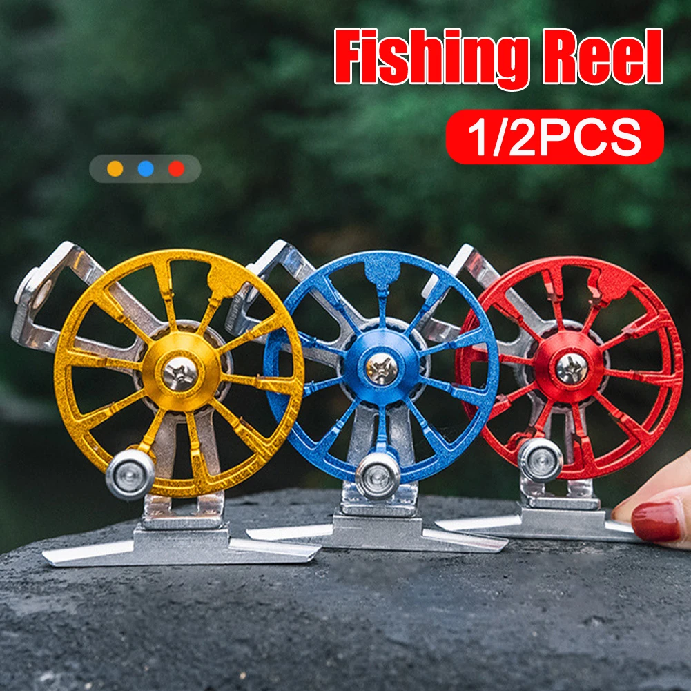 All Metal Fishing Reel Mini Fly Wheel Ice Fishing Reel for Trout Pike Fishing Accessories for Freshwater Saltwater