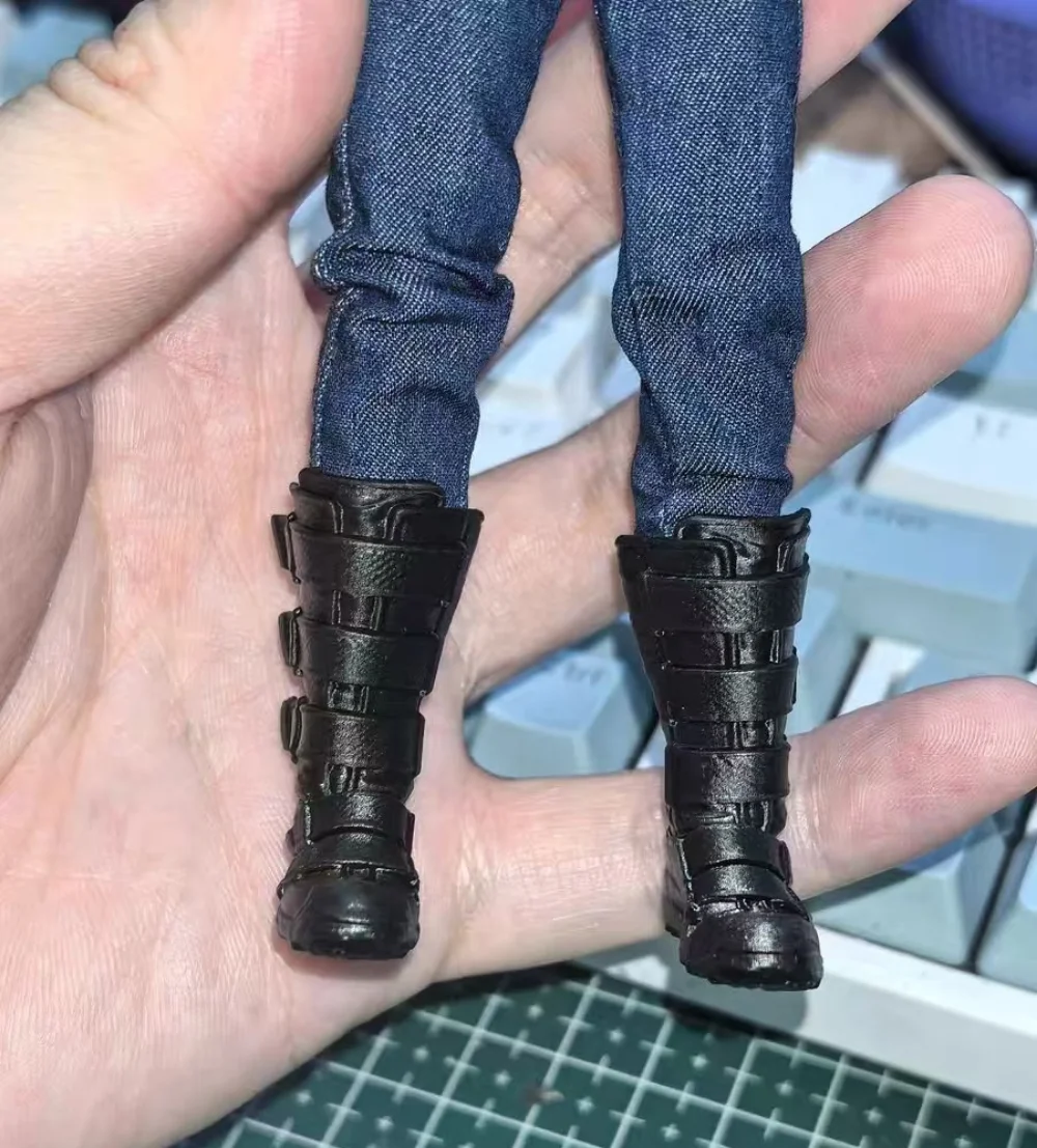1/12 Scale Soldier Tactical Long Boots Model for 6'' Nota