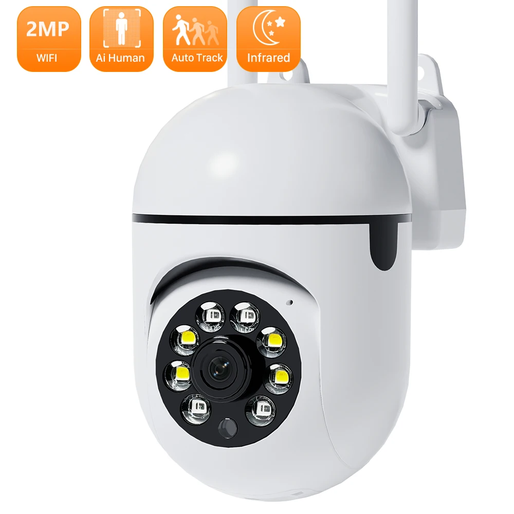 2MP Wifi Surveillance Camera Indoor AI Human Detection Color Night Vision PTZ Mini IP Security Surveillance ICSEE Camera Icsee